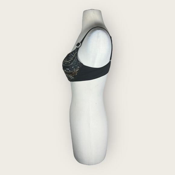 Vintage Y2K Marciano by Guess Sequined Rhinestone Bra | 36D - Picture 2 of 11